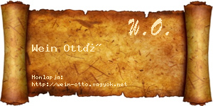 Wein Ottó névjegykártya