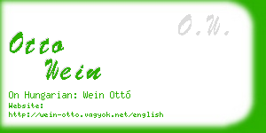 otto wein business card